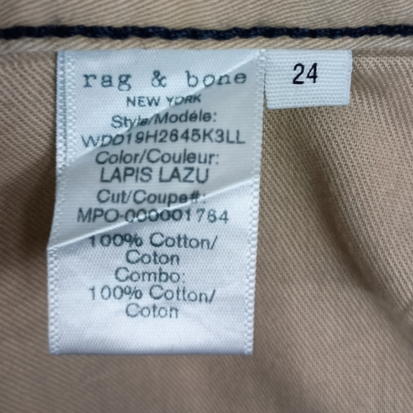 NWT Rag & Bone Maya High Rise Ankle Straight  Jean in Metallic Indigo $355 💙 24 - Picture 14 of 16